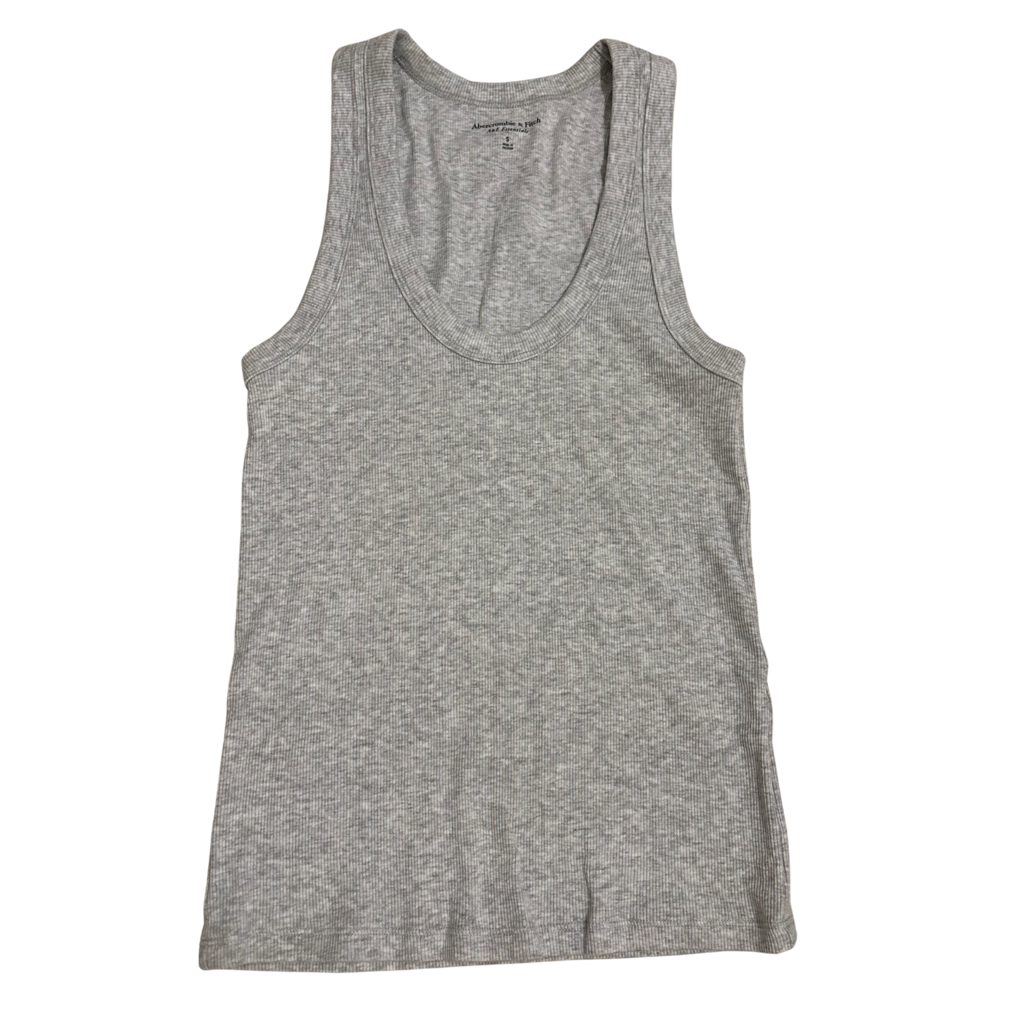 Abercrombie & Fitch Grey Ribbed V-Neck Tank Top