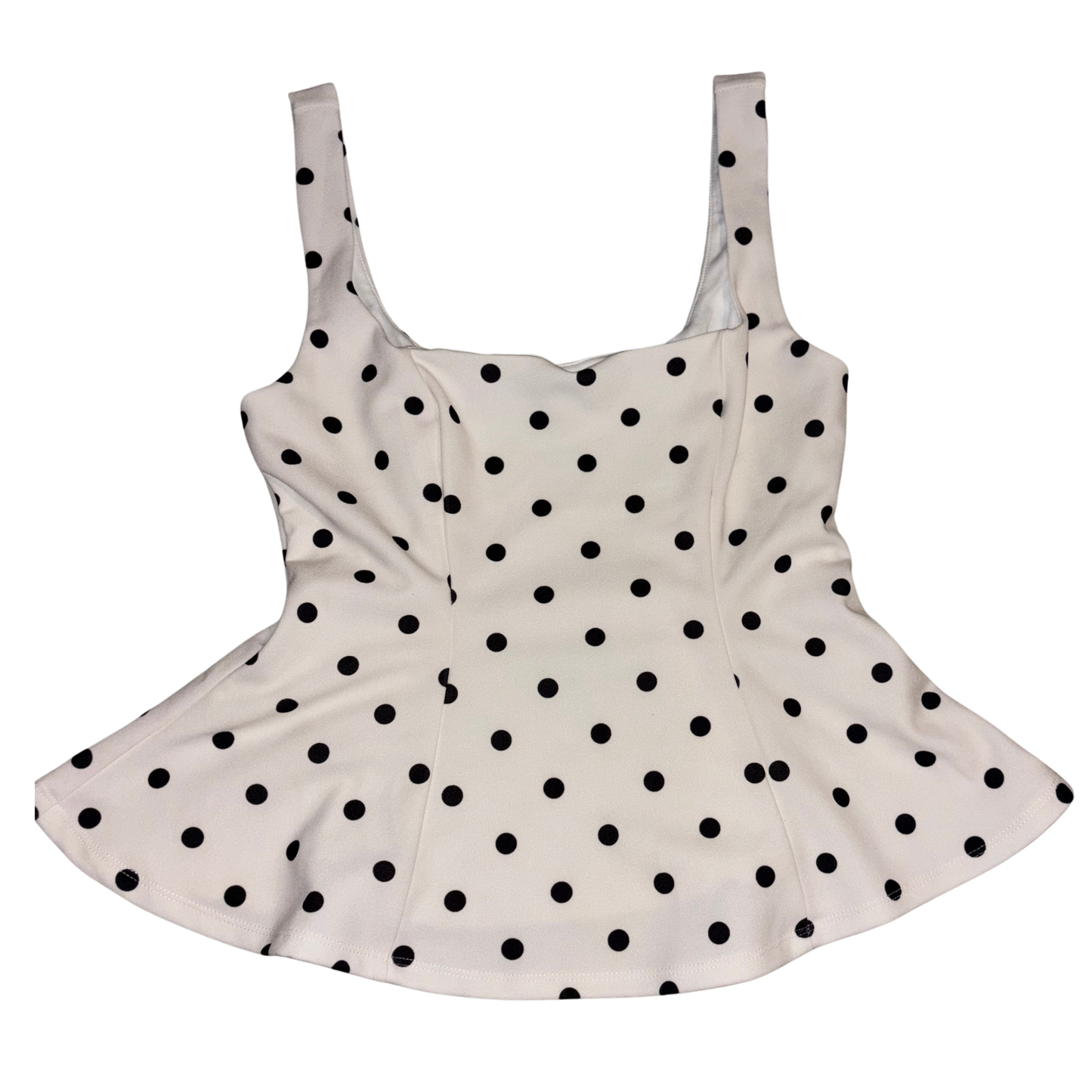 River Island Polka Dot Peplum Top