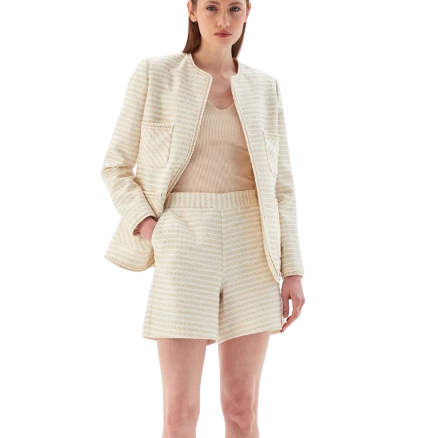 ADL 'Serena' Pocket Detail Jacket & Shorts Co-Ord