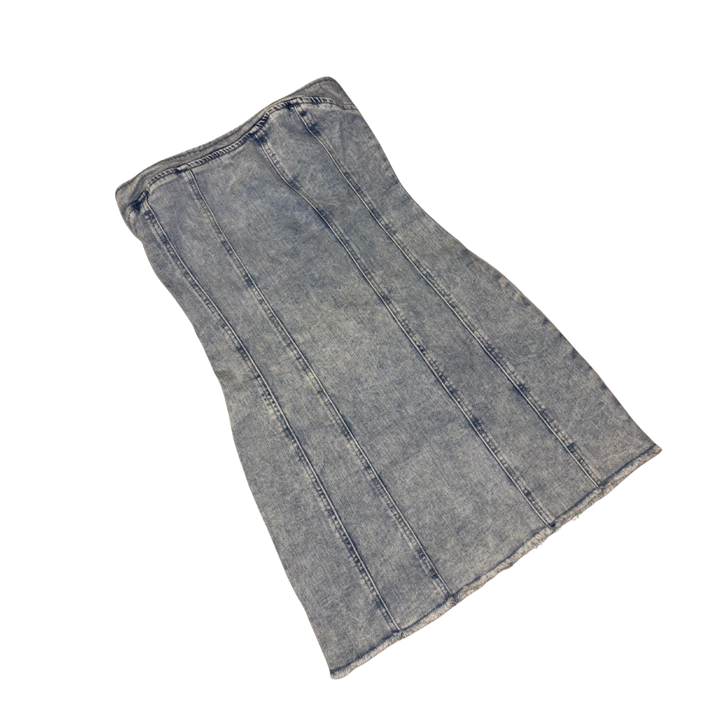 Denim Bandeau Mini Dress