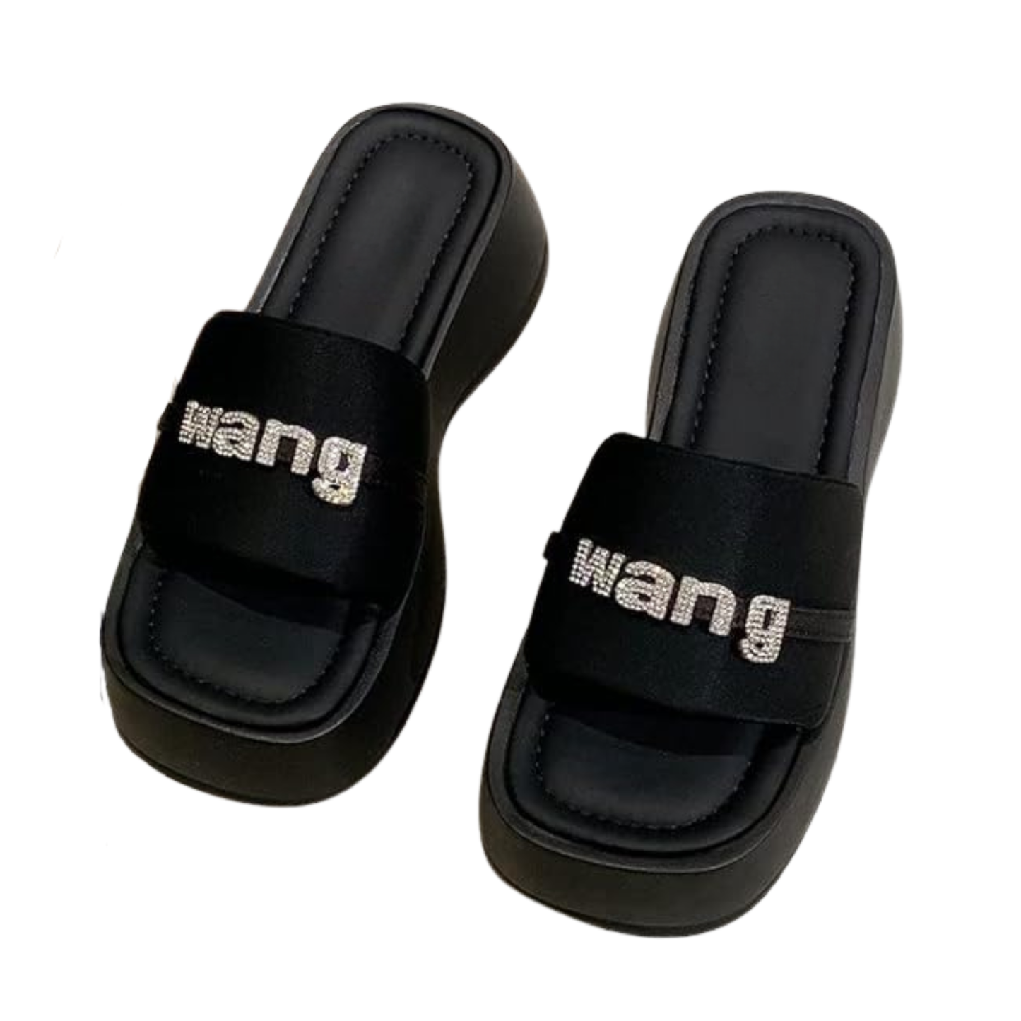Black 'Wang' Platform Sandals