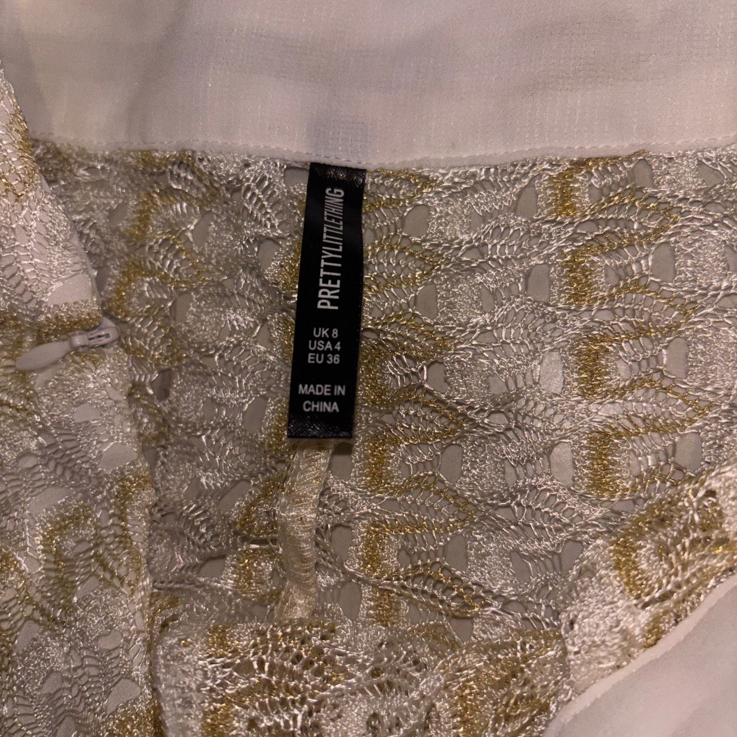 PLT White & Gold Beach Trousers