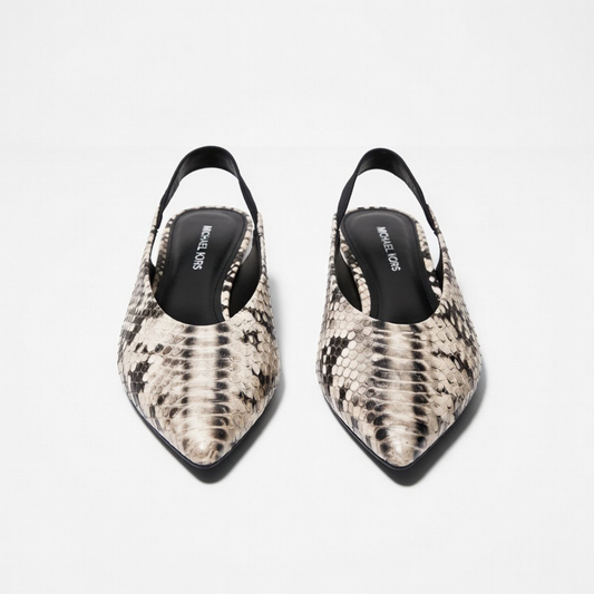 Michael Kors Snake Print Sling Back Flats