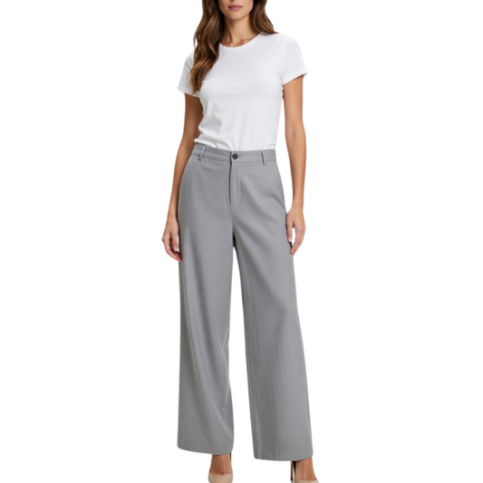 Zara Grey Wide Leg Trousers