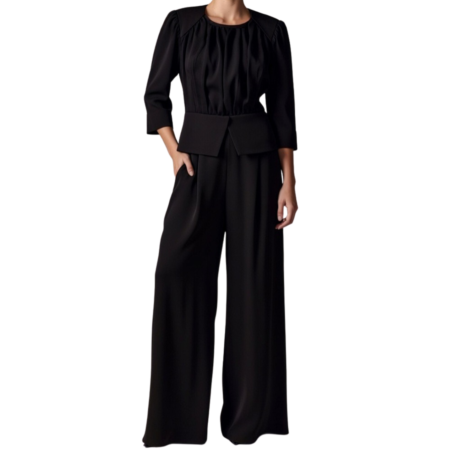 Vero Moda Black Mesh Jumpsuit