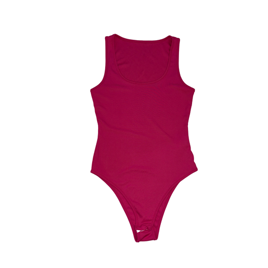Pink Ribbed Bodysuit