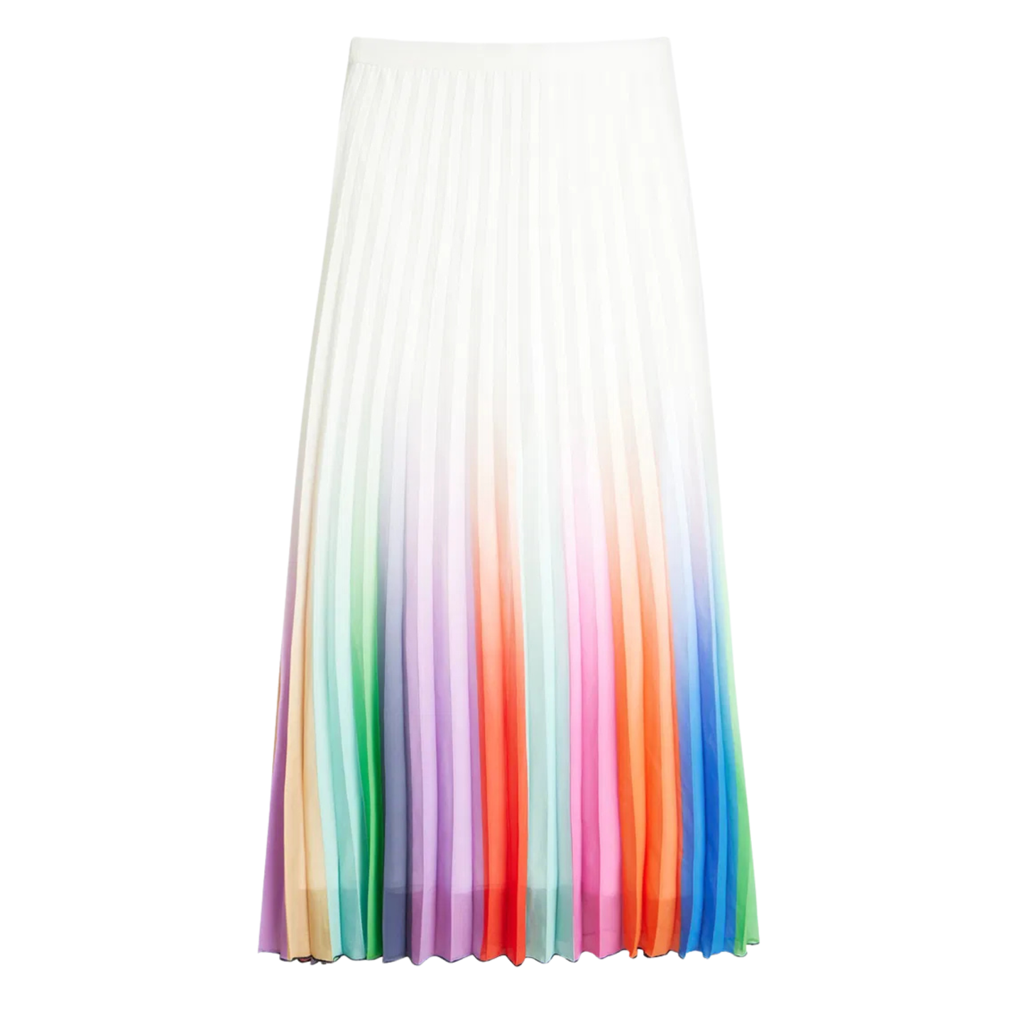 Hush Pleated Rainbow Maxi Skirt