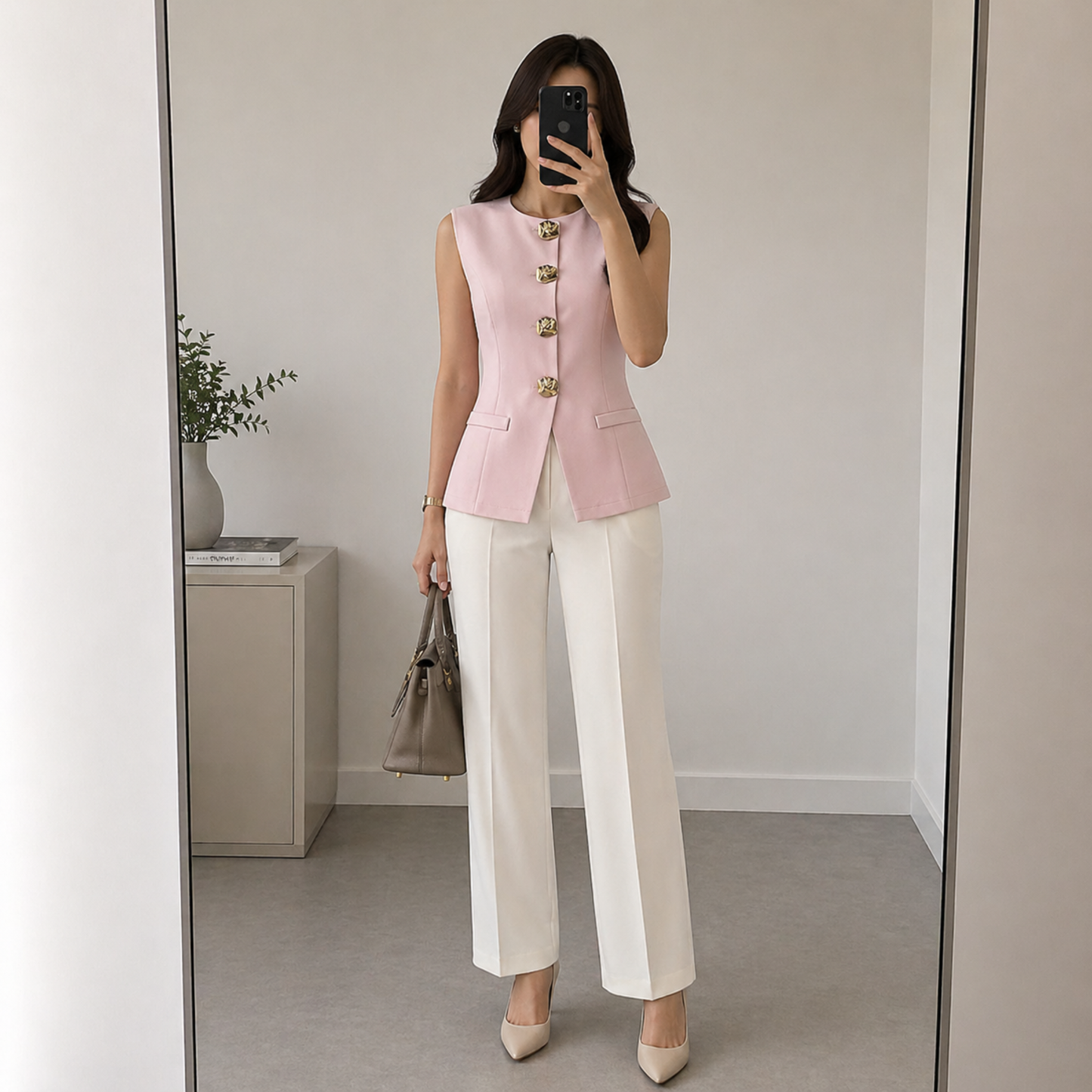 Pink Tailored Top