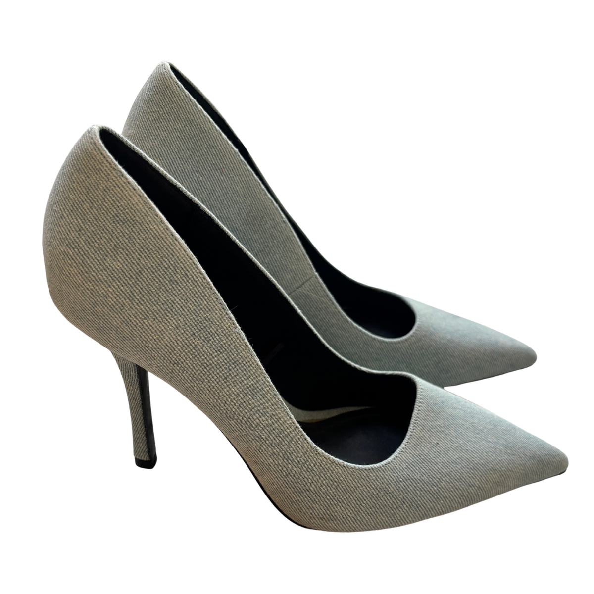 Zara Denim Pointed Toe Heels