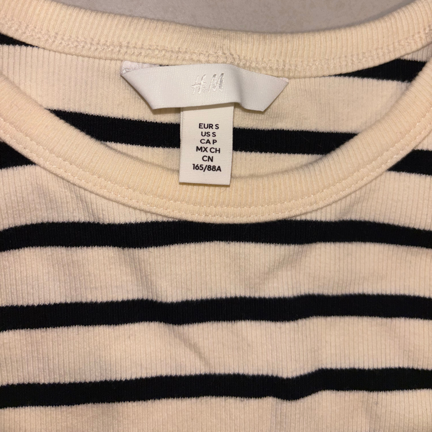 H&M Striped Crop Top
