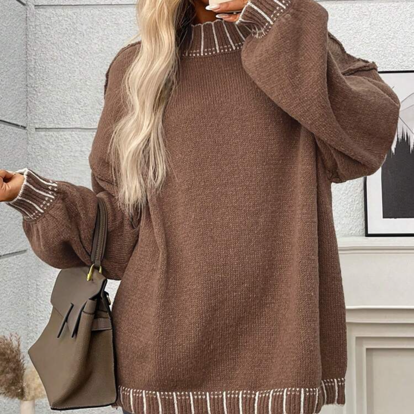 Brown Knitted Jumper