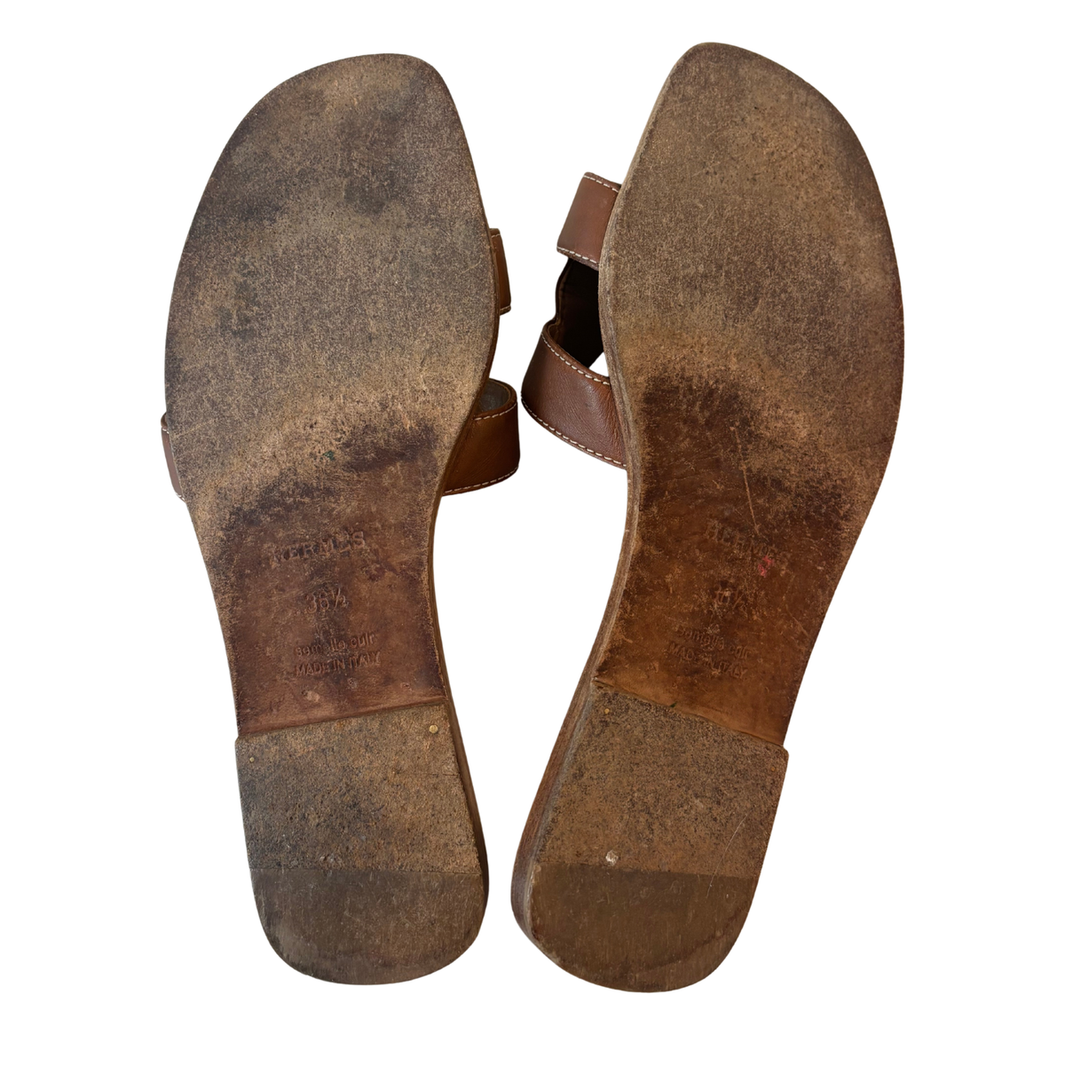 Hermes Oran Brown Sandals