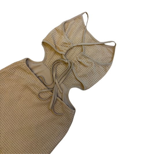 Beige Crochet Maxi Dress