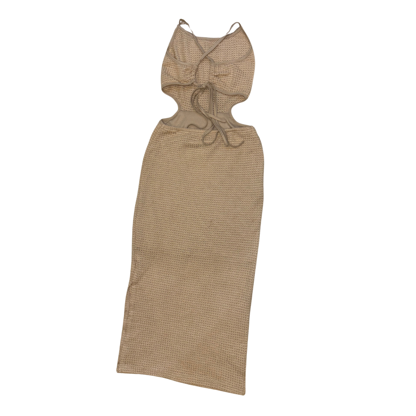 Beige Crochet Maxi Dress