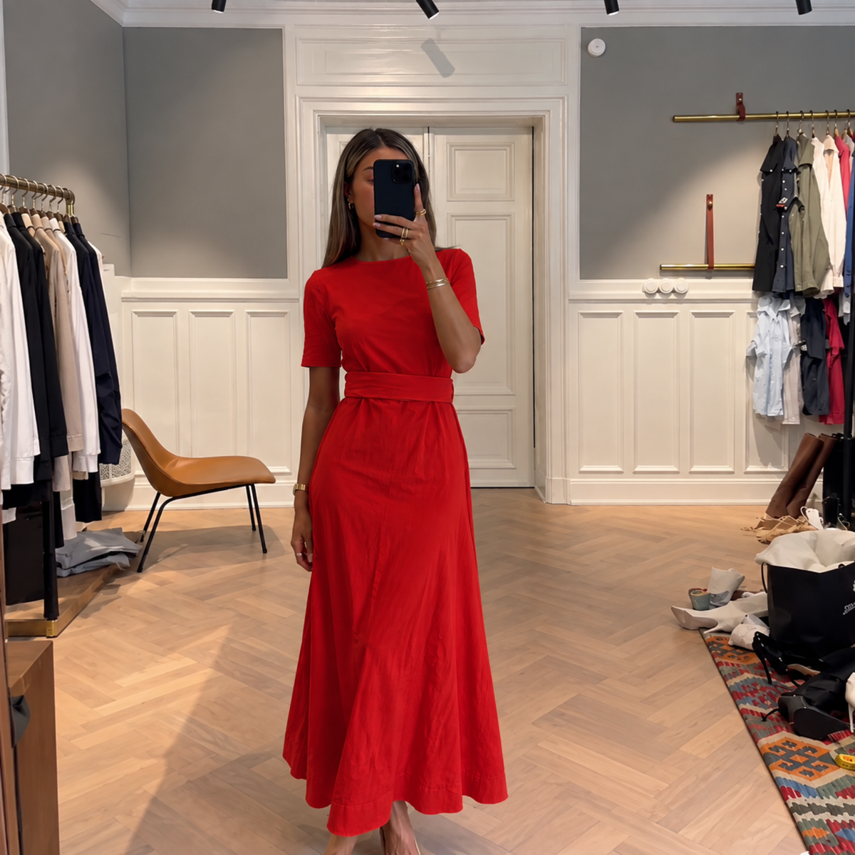 COS Red Maxi Dress