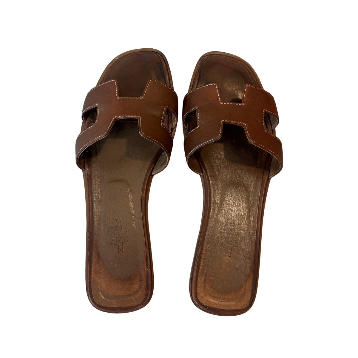 Hermes Oran Brown Sandals