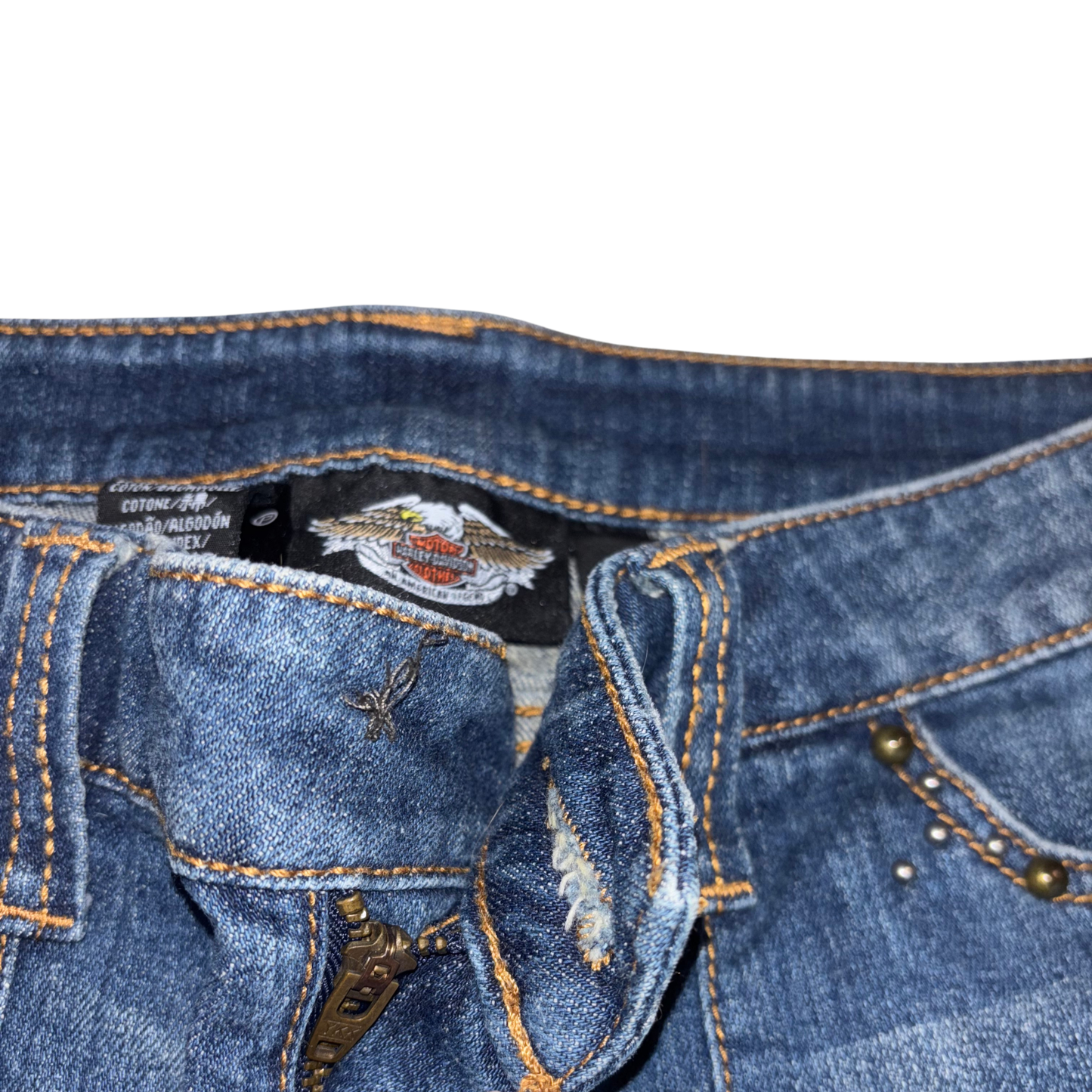 Harley Davidson Blue Flared Jeans