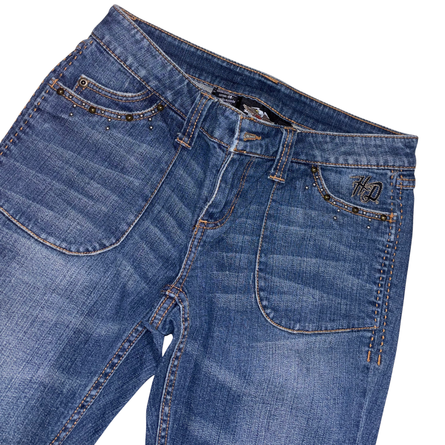 Harley Davidson Blue Flared Jeans