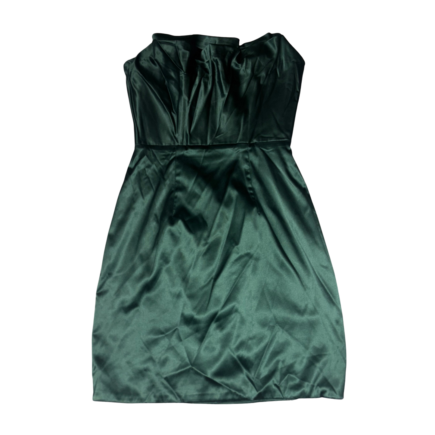 Babyboo Green Satin Mini Dress