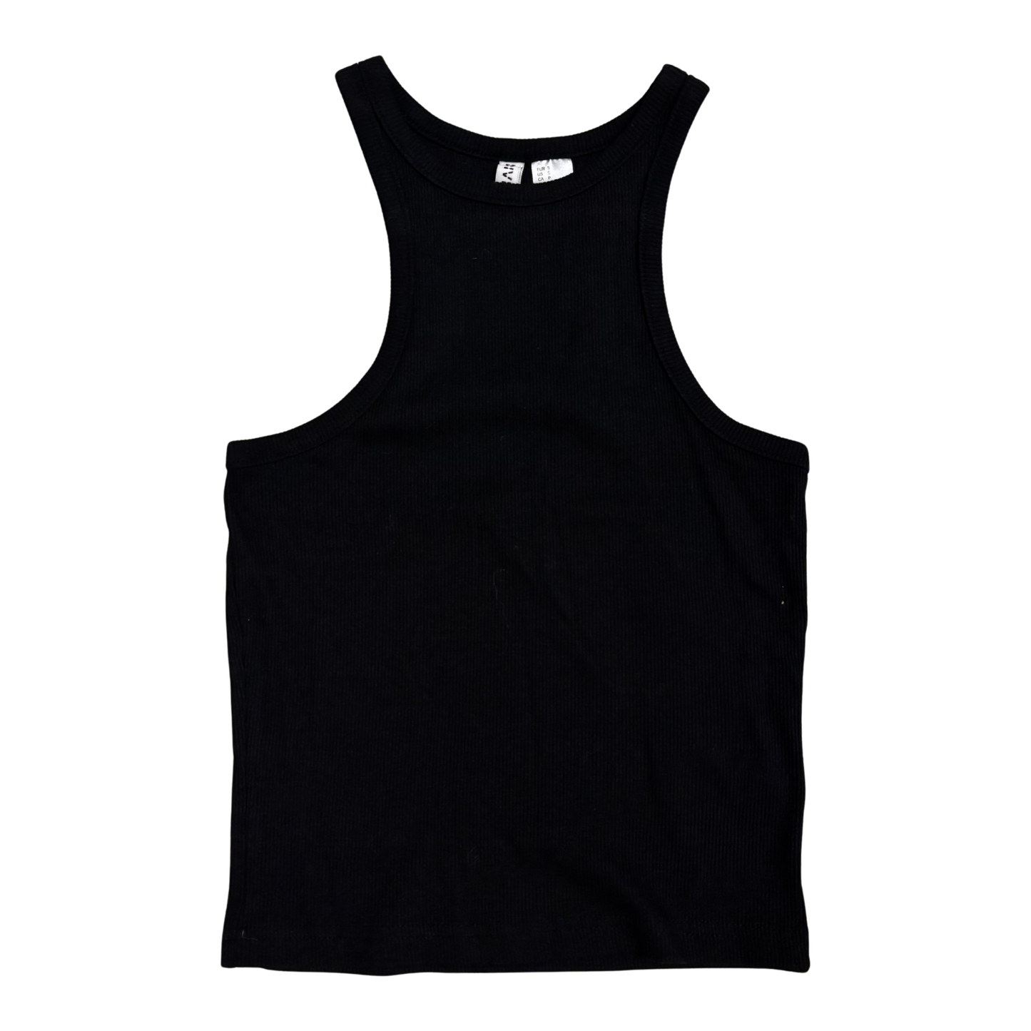 H&M Black Ribbed Halterneck Tank Top
