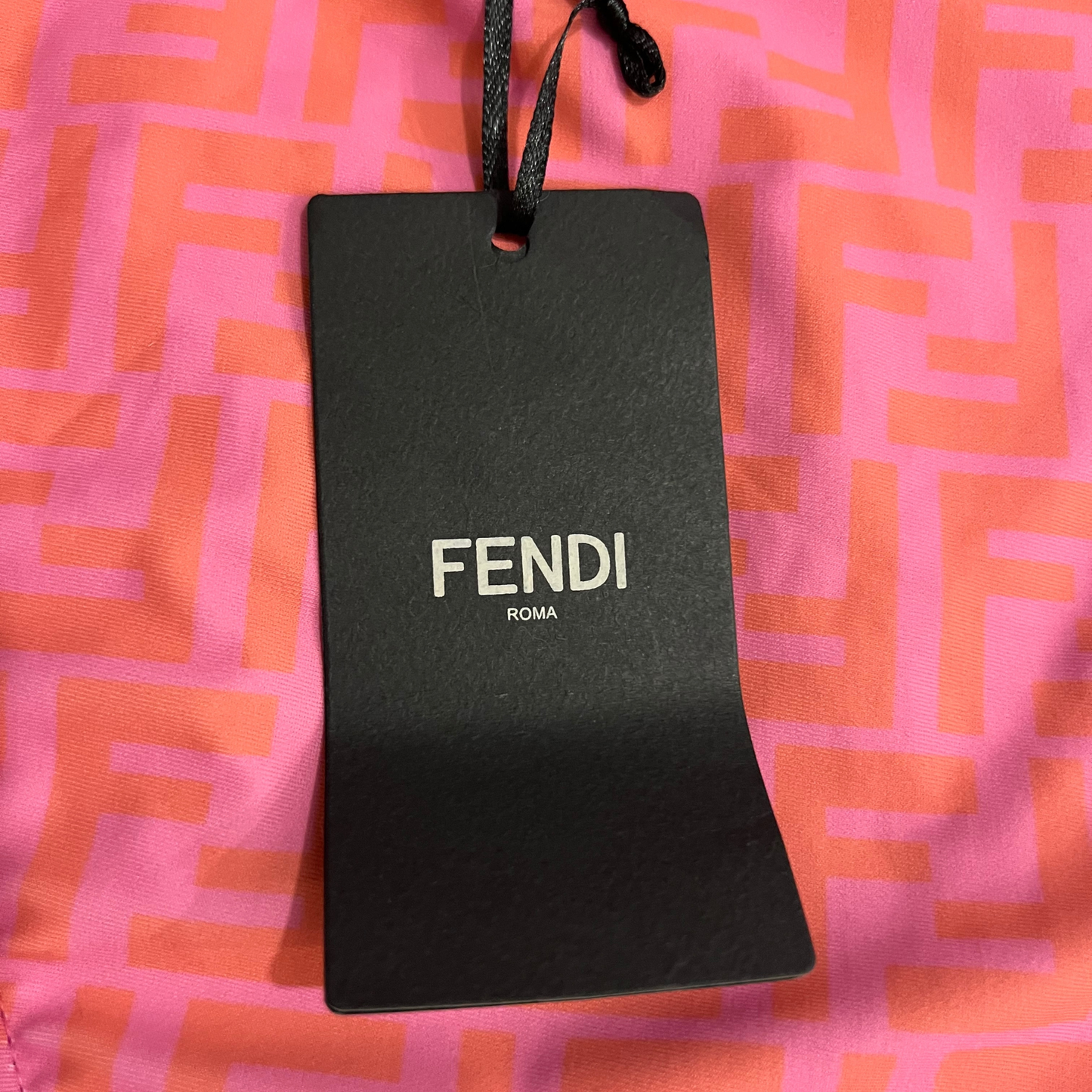 Fendi Pink Monogram Cut Out Swimsuit