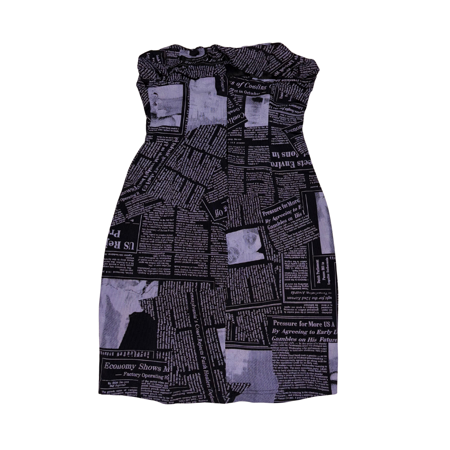 Selfie Leslie Newspaper Dress