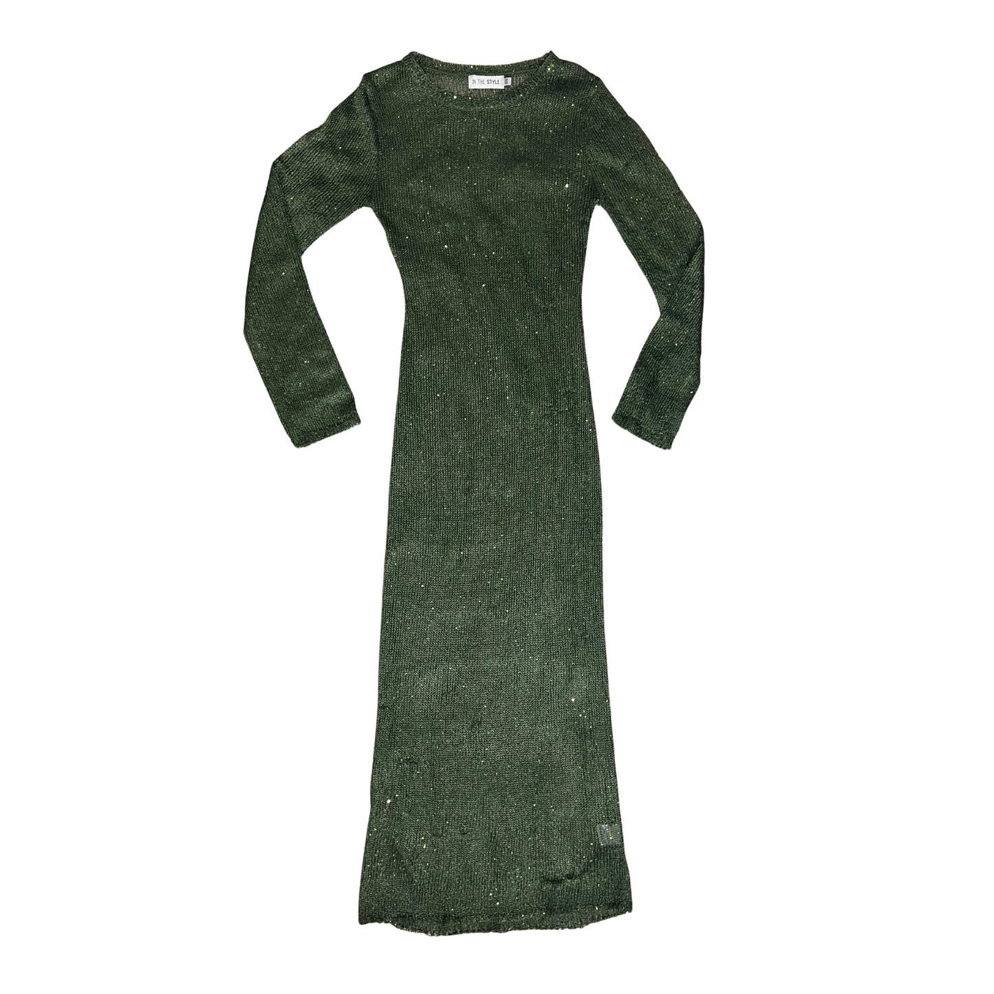 In The Style Green Sparkly Maxi Dress