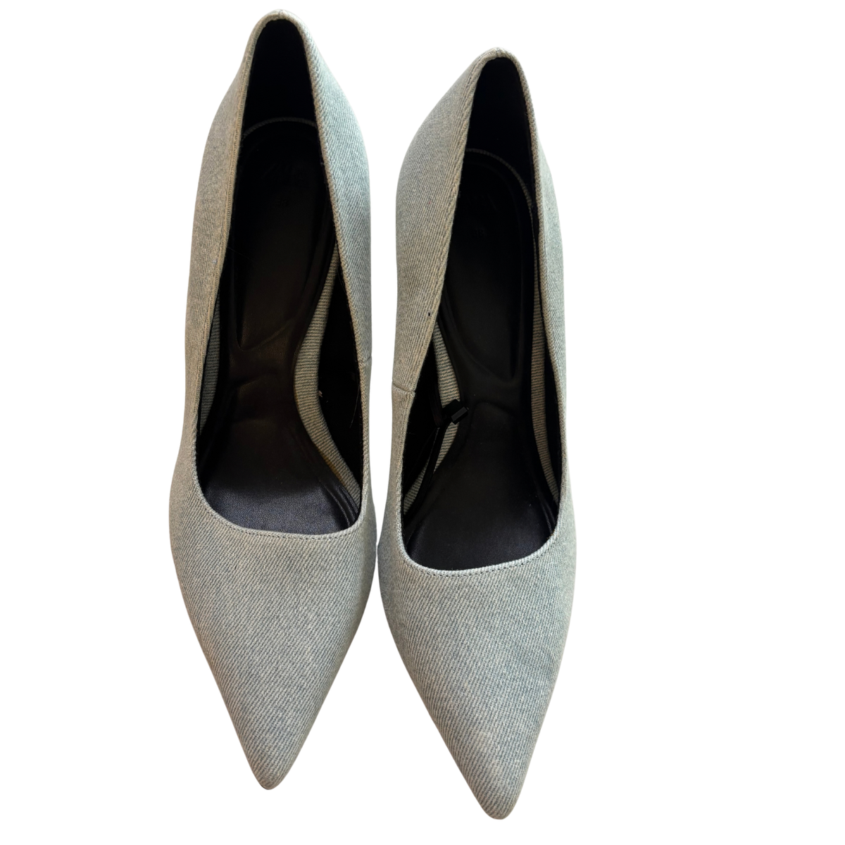 Zara Denim Pointed Toe Heels