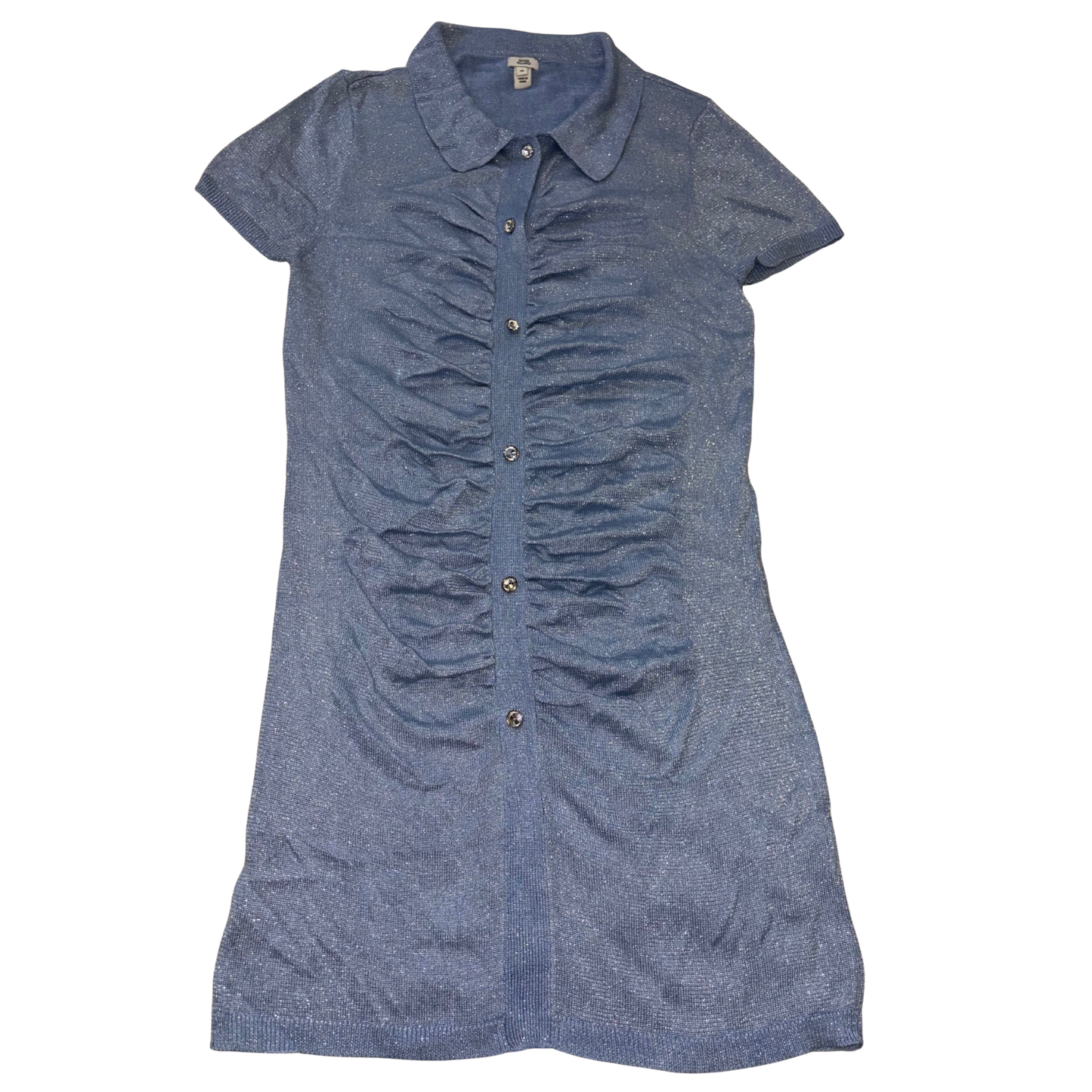 River Island Blue Glitter Mini Dress