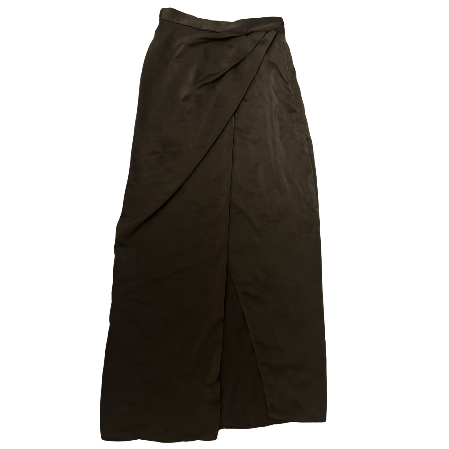 Brown Wrap-Around Maxi Skirt