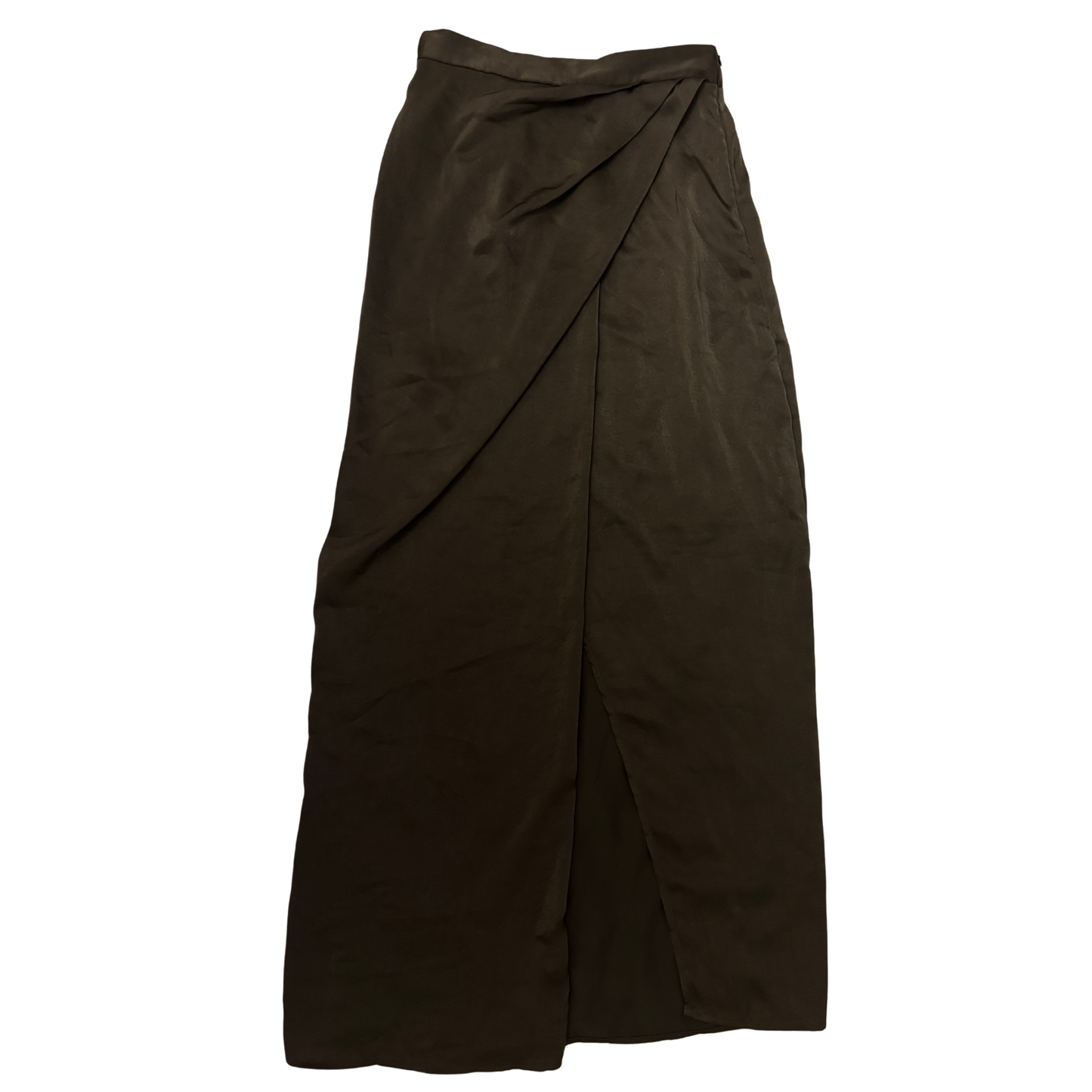 Brown Wrap-Around Maxi Skirt