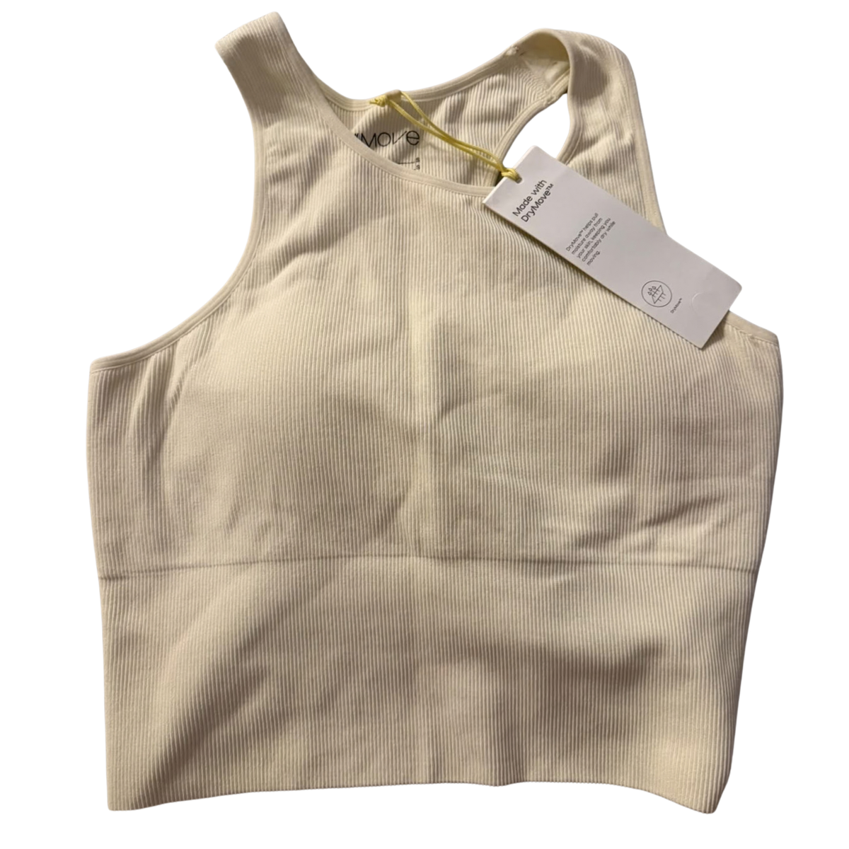 H&M Yellow Ribbed Sports Top