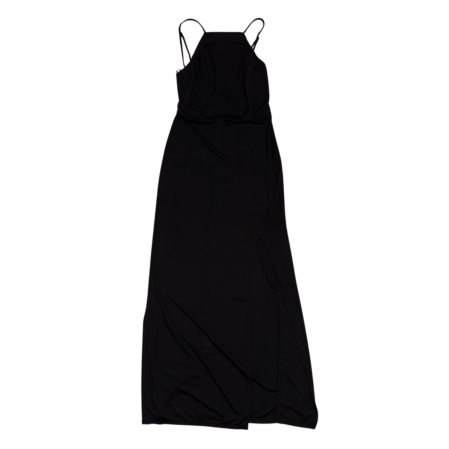 Bershka Black Side Slit Maxi Dress