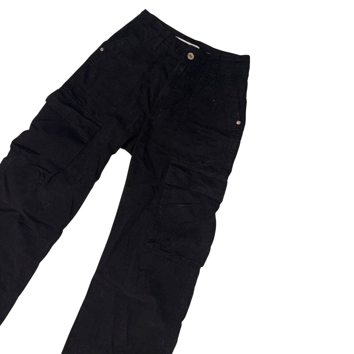 Bershka Black Wide Leg Cargos
