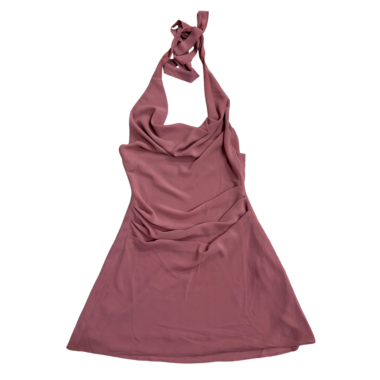 Sasha Therese Light Purple Mesh Halterneck Mini Dress