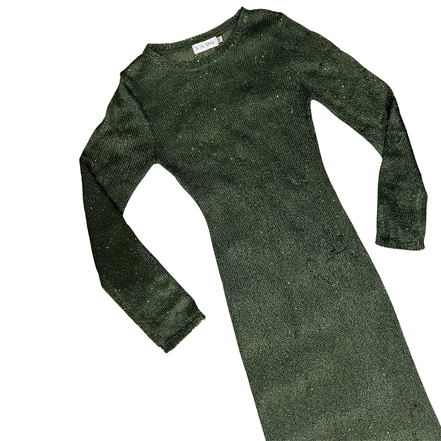 In The Style Green Sparkly Maxi Dress