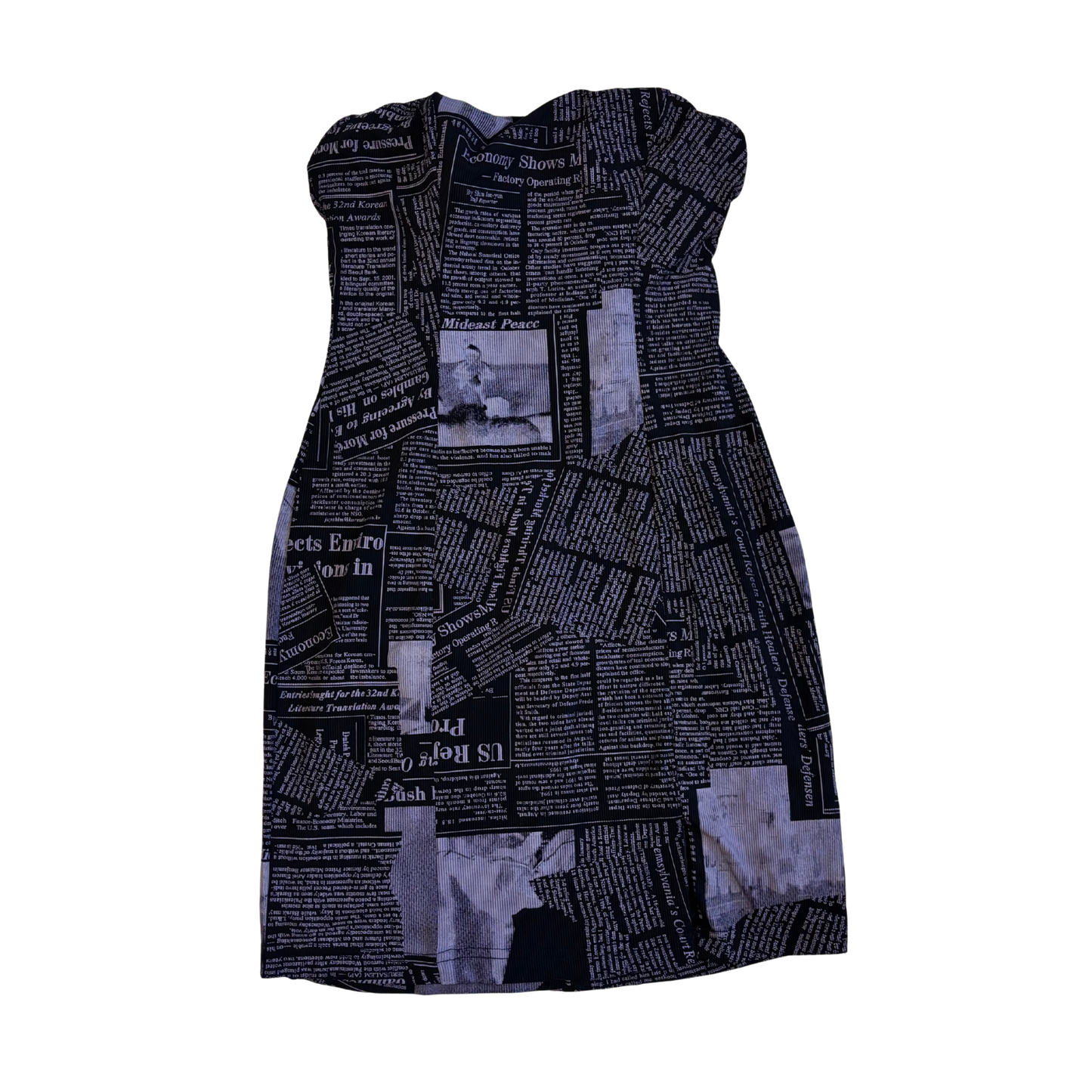 Selfie Leslie Newspaper Dress