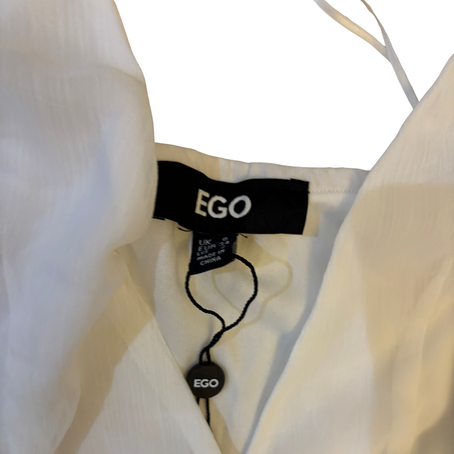 Ego White Tassel Mini Dress