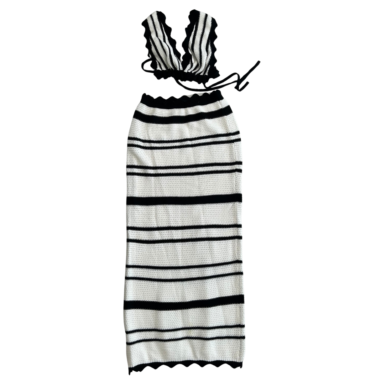 Black & White Striped Co-Ord