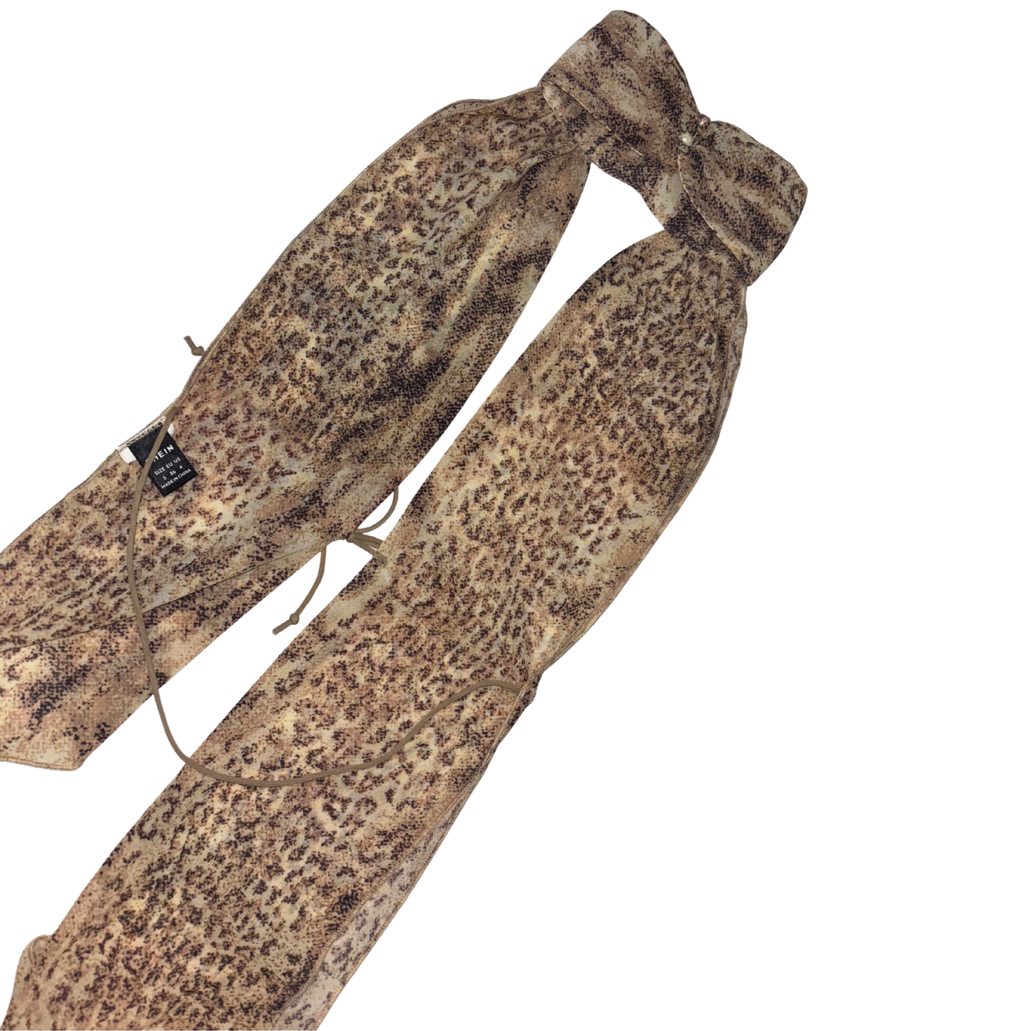 Animal Print High Neck Top