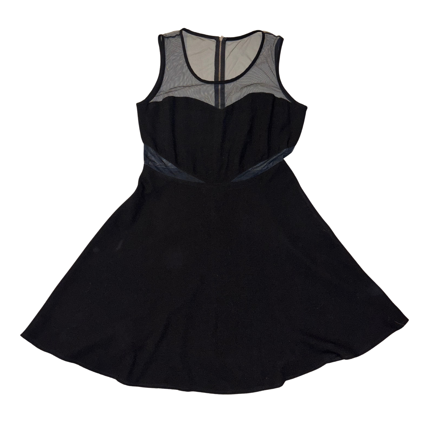 Black Mesh Cut Out Mini Dress
