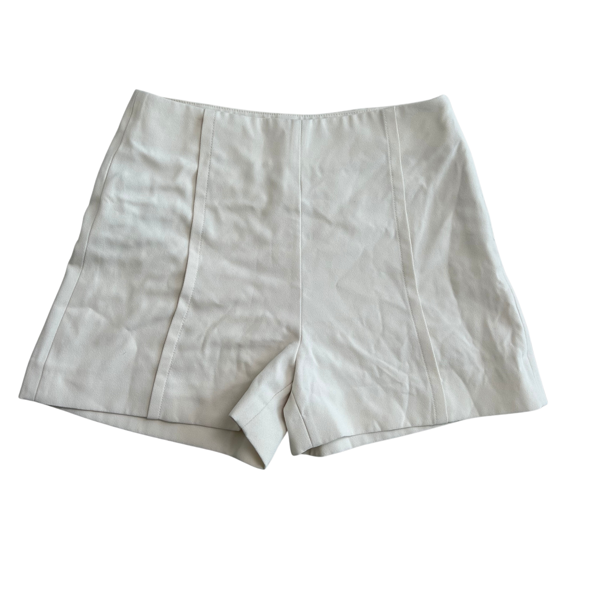 Mango Cream Pleated Shorts