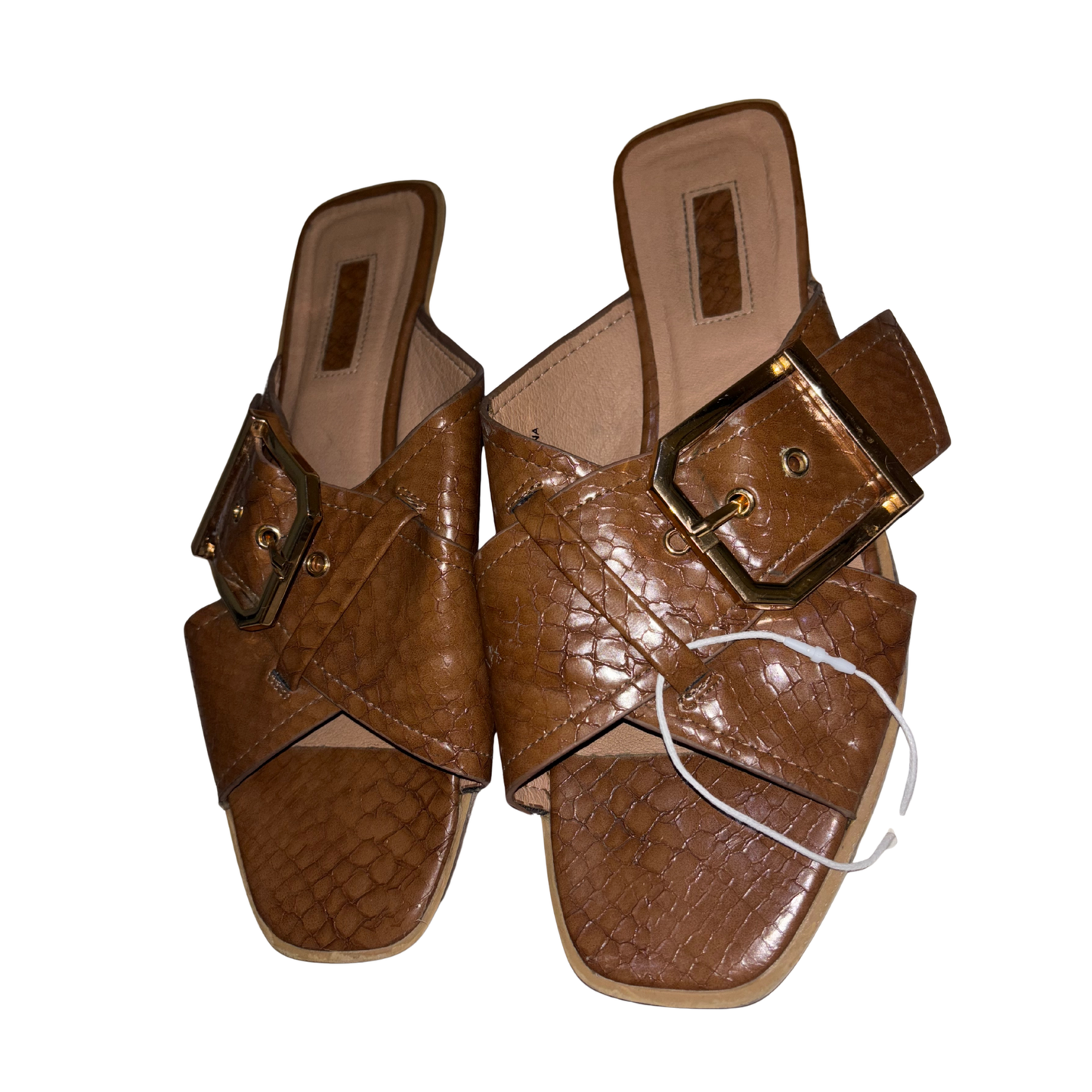 Topshop Brown Leather Sandals