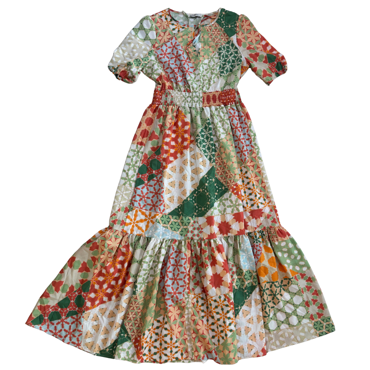 Rusty Dusty Patterned Maxi Dress