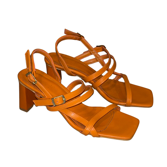 Orange Strappy Heels