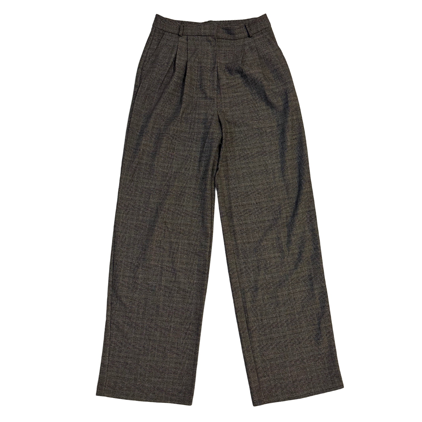 Patterned Wide Leg Trousers
