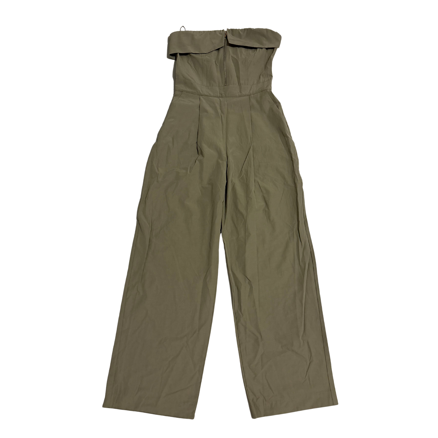 Zara Khaki Bandeau Jumpsuit