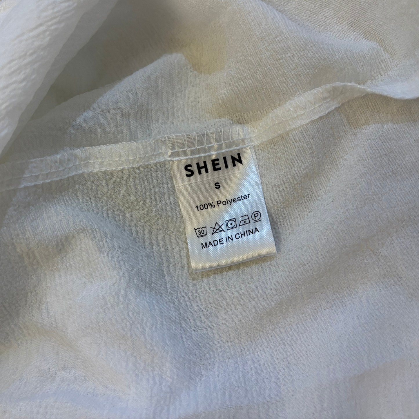 White Tie Front Mini Dress