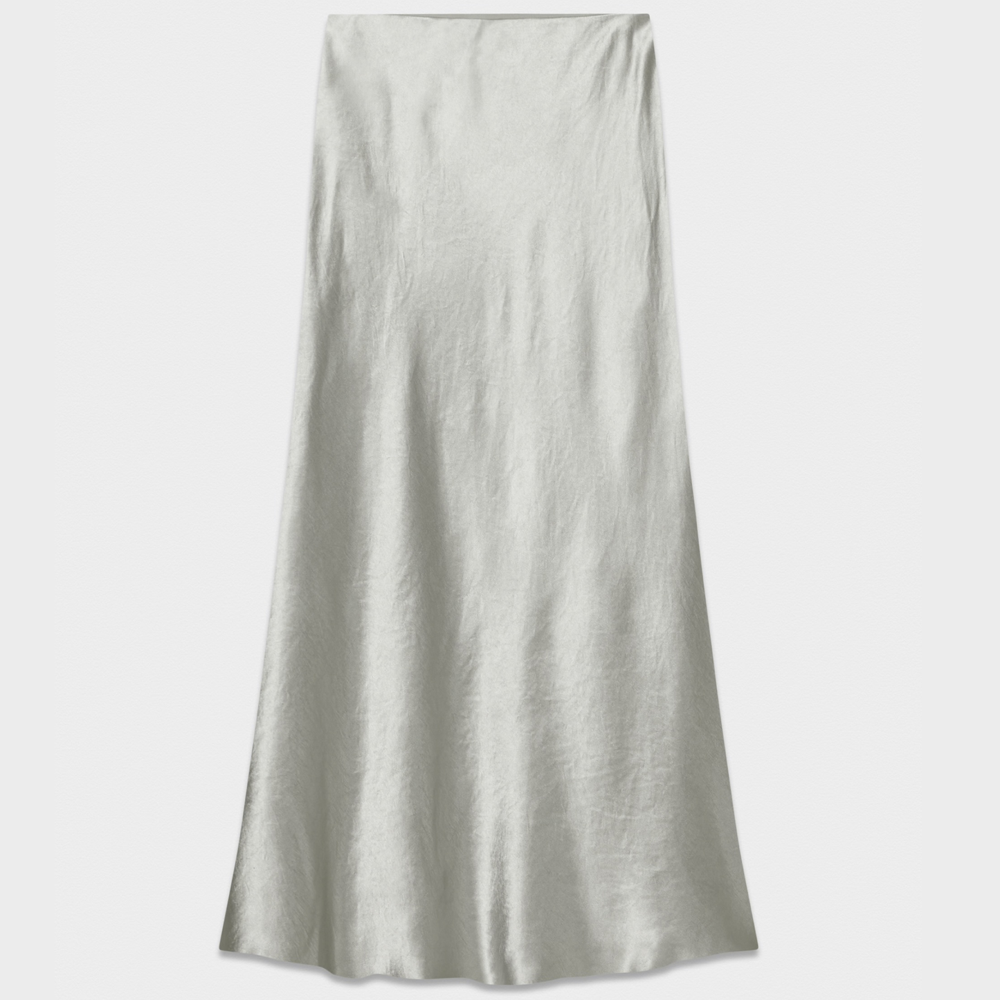 Amisu Blue Satin Maxi Skirt