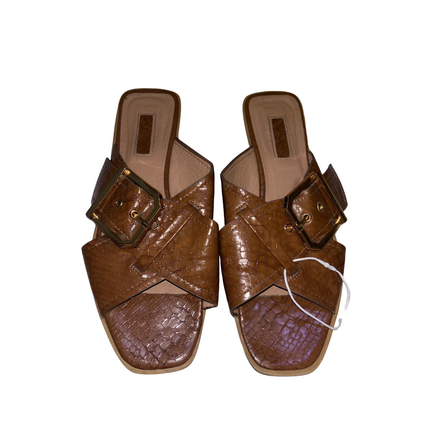 Topshop Brown Leather Sandals